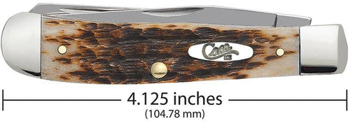 Case Amber Bone Peach Seed Jig Trapper