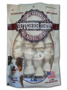 Butcher Shop 4-5 in. Rawhide Bones 8 - Pack (4-5