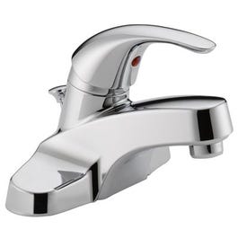 Bathroom Faucet, Chrome/Plastic Pop-Up, Single Handle