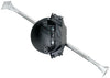 Legrand Pass & Seymour 4 inch Round Ceiling Box with Abar Hanger That Adjusts to 16or 24 Joist, Black (4, Black)