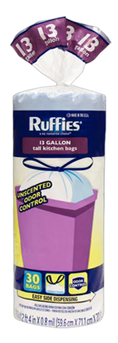 Ruffies Tall Kitchen Trash Bags 13 Gallon (13 Gallon)