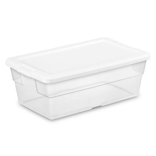 Sterilite 6 Quart Storage Box (6 Quart, White)