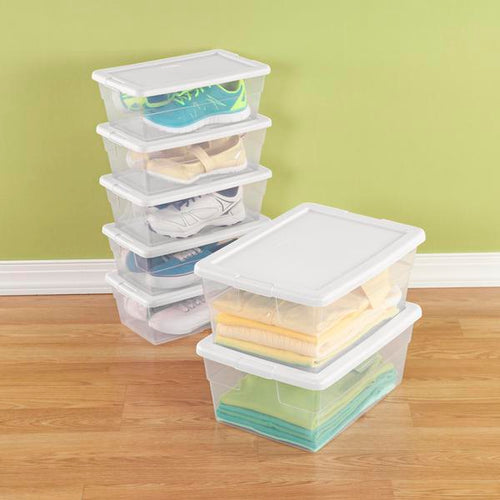 Sterilite 6 Quart Storage Box (6 Quart, White)