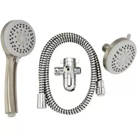 Keeney Stylewise 5 Function 3 Way Shower Head Kit Brushed Nickel