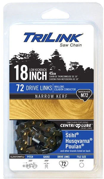 Trilink Saw Chain Saw - 0.050 in. - 72 Drive Link, 18in. (18