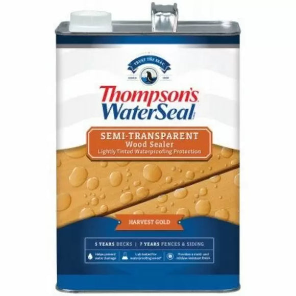 Thompson’s® WaterSeal® Semi-Transparent Wood Sealer 1 Gallon Harvest Gold (1 Gallon, Harvest Gold)