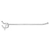 Pegboard Single Hook, Zinc-Plated, 1/4-In., 6-In.