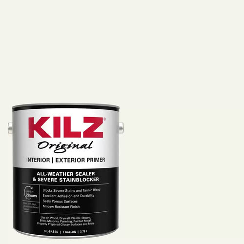 KILZ Original 1 gal. White Oil-Based Low-VOC Interior and Exterior Primer (1 Gallon, White)