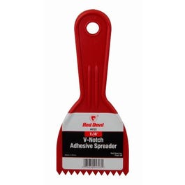 Plastic Adhesive Spreader, V-Notch, 1/4 x 3-In.