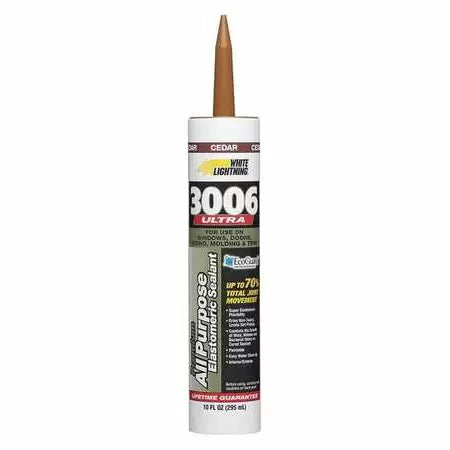 White Lightning 10 oz. Cedar 3006 Ultra All Purpose Elastomeric Sealant (10 oz, Cedar)