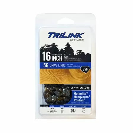 Trilink Saw Chain 16-inch Chainsaw Chain 3/8 LP Semi-Chisel .050 Gauge 56 Drive Links (16 - 0.050)