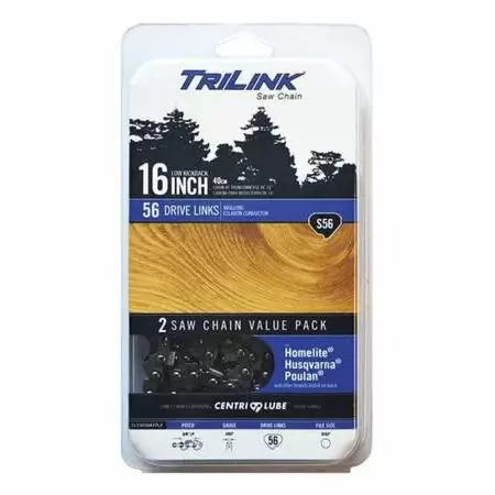 Trilink Saw Chain 2-pack Replacement Low Kickback Saw Chain 16 (16 - 0.050)