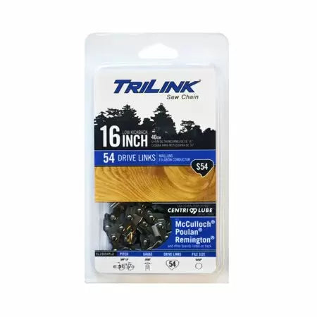 Trilink Saw Chain 16 Chainsaw Chain 3/8 LP Semi-Chisel .050 Gauge 54 Drive Links (16 - 0.050)