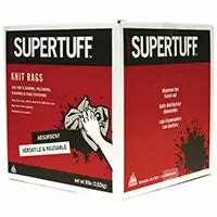 Trimaco Super tuff Multi-Purpose Mixed Knit Wiping Cloth, 8lb box, White (8 lbs, White)