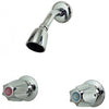 B & K Industries Two Metal Handle w/ Showerhead Only - Chrome