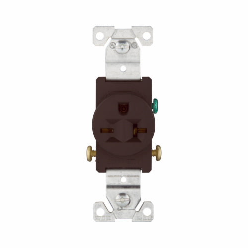 Eaton Cooper Wiring Commercial Specification Grade Single Receptacle 20A, 250V Brown