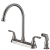 Compass Manufacturing 191-7704 Majestic Two Handle Kitchen Faucet (Brushed Nickel Finish)