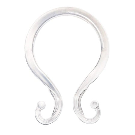 Kenney Manufacturing Double Plastic Shower Hook Clear