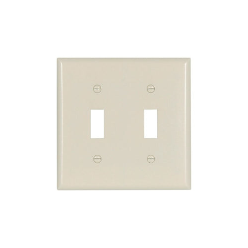 Eaton 2 Gang Wallplate Switch, Light Almond (2 Gang, Light Almond)