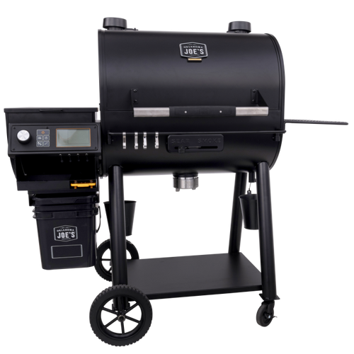 Oklahoma Joe's Rider DLX 1200 Pellet Grill in Black with 1,234 sq. in (1234 sq. in, Black)