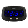 La Crosse Technology Equity 0.9 inch Blue LED Dual USB Alarm Clock (0.9)