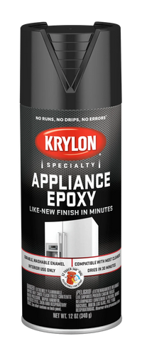 Krylon® Appliance Epoxy Spray Paint Gloss 12 oz. Black (12 oz., Black)