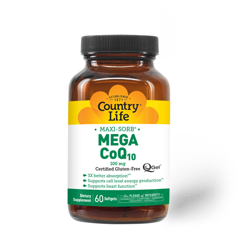 Country Life Maxi-sorb Mega Coq10 Q-gel, 100 Mg