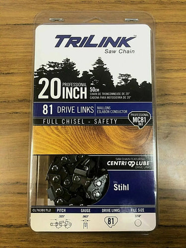 Trilink Saw Chain  20 .325, .063, 81-DL Saw Chain Replaces (20)