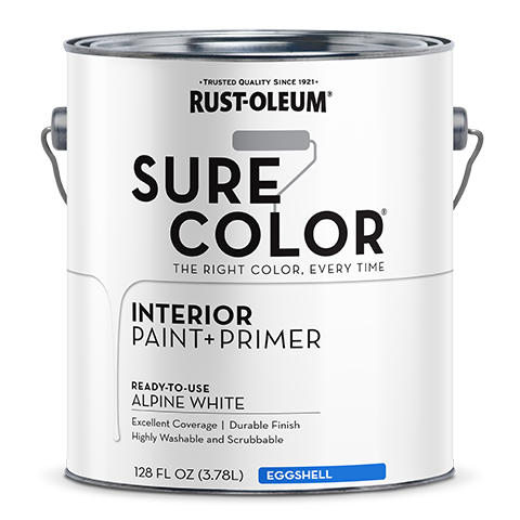 Rust-Oleum Sure Color Eggshell Interior Wall Paint 1 Gallon Alpine White (1 Gallon, Alpine White)