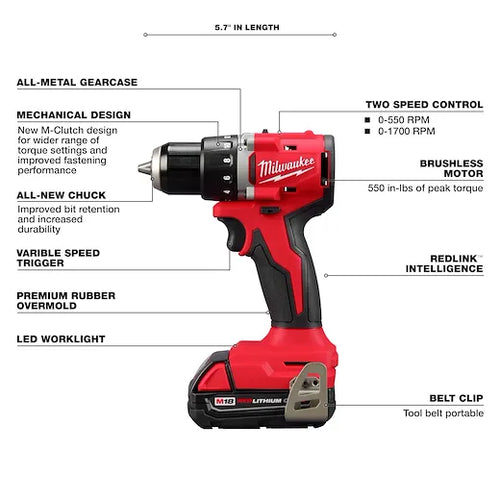 Milwaukee M18™ Compact Brushless 2-Tool Combo Kit