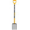 True Temper 4-Tine Forged Spading Fork With D-Grip On Fiberglass Handle 44.75″h × 6.75″w × 2″d (44.75″ × 6.75″ × 2″)