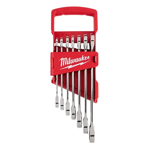 Milwaukee 7pc Ratcheting Combination Wrench Set - SAE (7 Pc)