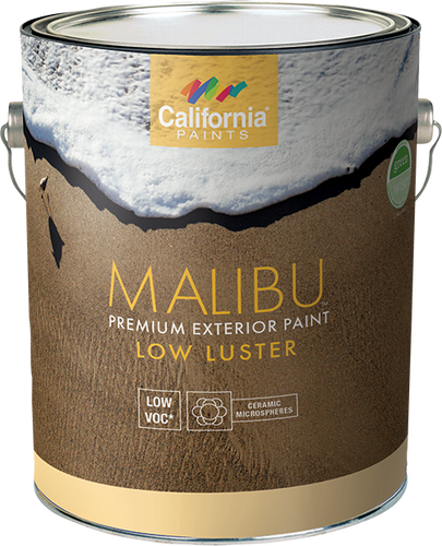 California Products Malibu Premium Exterior Paint Low Luster Super Hide White - 1 Gallon (1 Gallon)