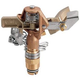 Impulse Sprinkler Head, Brass, 1/2-In.