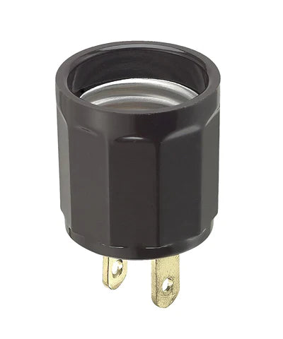 Leviton 660 Watt, 125 Volt, Polarized Outlet-To-Lampholder Adapter, Brown, 61 (125 V, Brown)