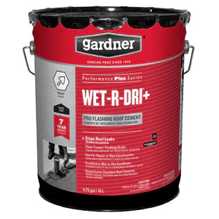 Gardner® WET-R-DRI®+ Pro Flashing Roof Cement 5 Gallon