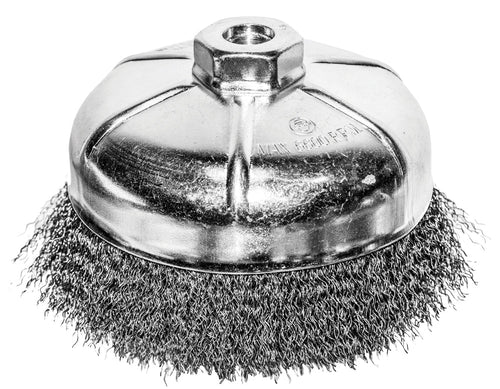 Century Drill And Tool Cup Brush Coarse Crimped 5″ Size 5/8 X 11 Arbor Safe Rpm 6 500 (5 X 5/8 X 11)