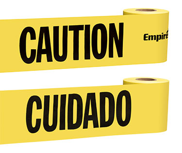 Empire Level 200' Yellow Barricade Tape Caution/Cuidado (200', Yellow)