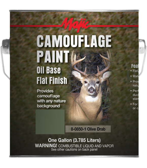 Majic Paints Camouflage Paint Olive Drab 1 Gallon (1 Gallon, Olive Drab)