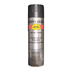 Rust-Oleum V2100 System High Heat Spray 15 Oz Black (15 Oz, Black)