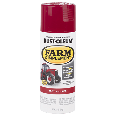 Rust-Oleum Farm & Implement Paint 12 oz Troy Bilt Red (12 oz, Troy Bilt Red)