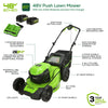 Greenworks 48V (2x24V) Cordless Battery Push Mower w/ Two (2) 4.0Ah USB Batteries & Dual Port Rapid Charger