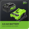 Greenworks 24V Cordless Battery Chainsaw w/ 4.0Ah USB Battery & Charger