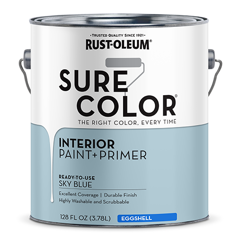 Rust-Oleum Sure Color Eggshell Interior Wall Paint 1 Gallon Sky Blue (1 Gallon, Sky Blue)