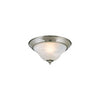 Hardware House 544650 Ceiling Light Fixture, Bristol Brushed Nickel/White