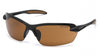 Pyramex Sandstone Spokane Bronze Polarized Lens with Black Frame (Black)