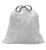 Commander 13 Gallon 0.7 MIL Tall Kitchen White Drawstring Trash Bags - 24 x 25 (13 Gallon)