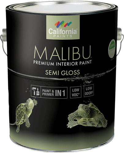 California Products Malibu Premium Interior Paint Semi Gloss - Super Hide White 1 qt.