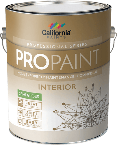 California Products ProPaint Interior Paint Semi Gloss Superhide White 1 Gallon (1 Gallon, White)