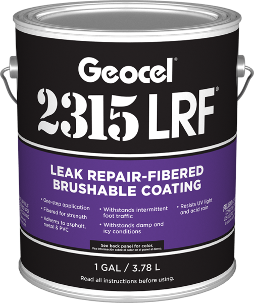 Geocel USA 2315LRF® Leak Repair-Fibered Brushable Sealant 1 Gallon Clear (1 Gallon, Clear)